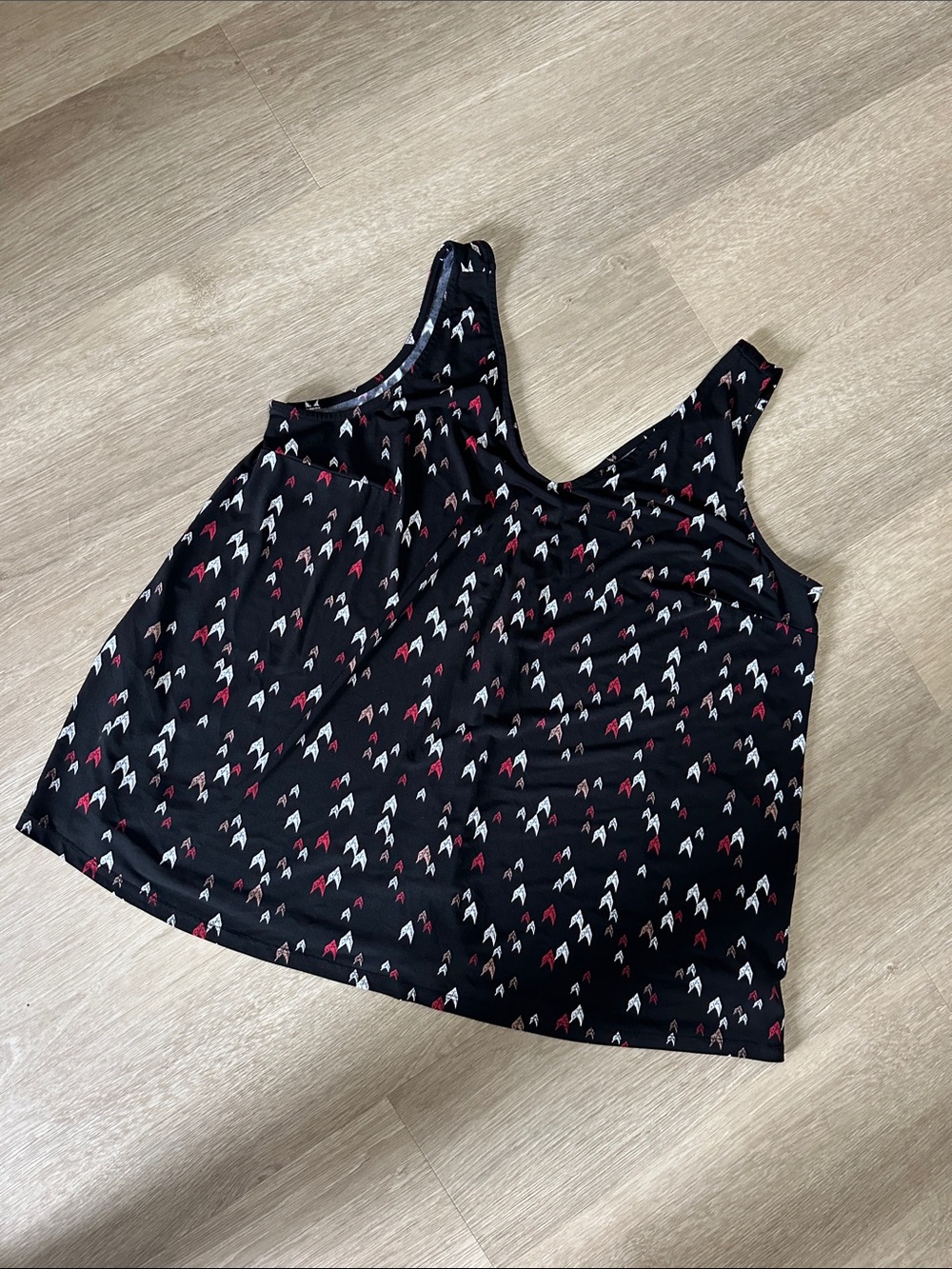 torrid Black Tank Top with Red & White Arrow Print